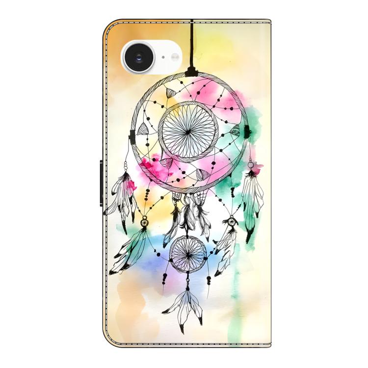 For iPhone 17e / 16e Crystal-Like Painted Vegan Leather Phone Case