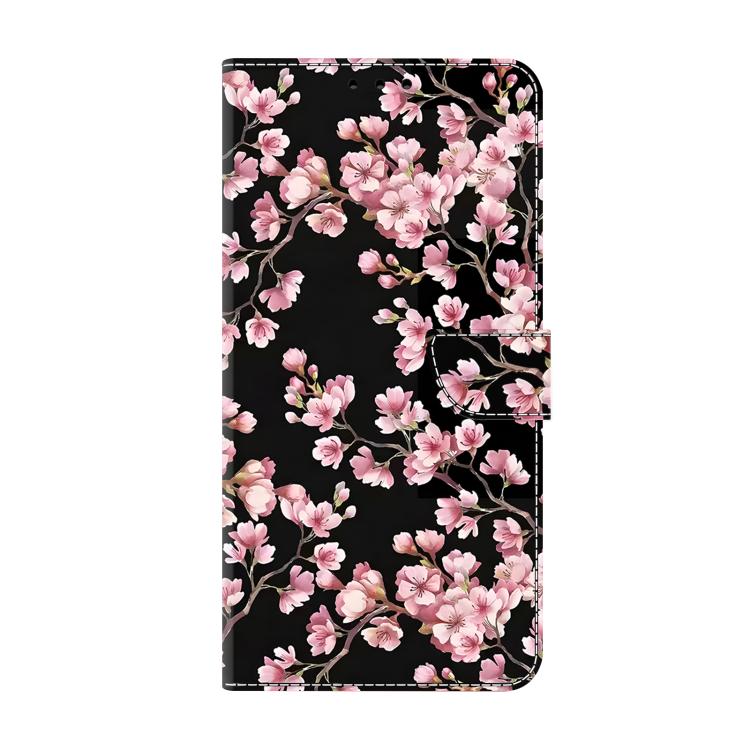 For iPhone 15 Plus Crystal-Like Painted Vegan Leather Phone Case