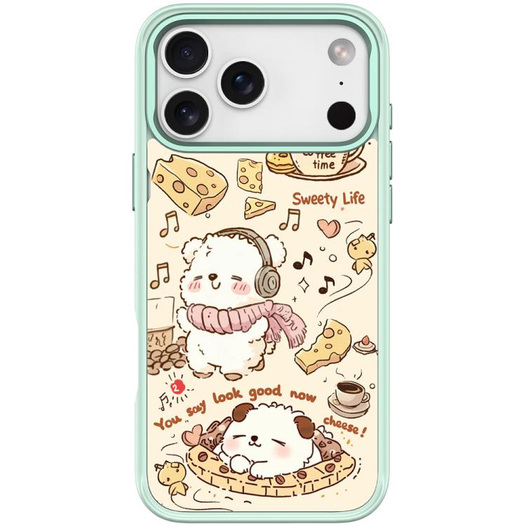 For iPhone 17 Pro Max Adorable Coffee Cat Pattern Magnetic Phone Case