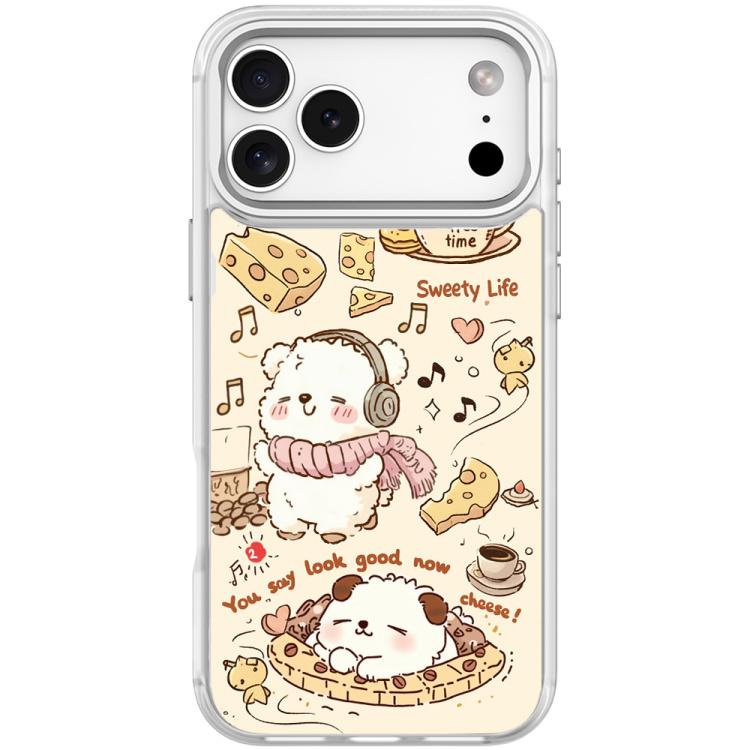 For iPhone 17 Pro Adorable Coffee Cat Pattern Magnetic Phone Case