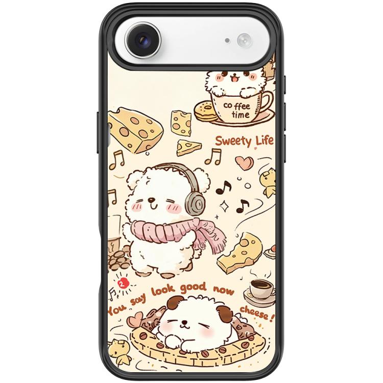 For iPhone Air Adorable Coffee Cat Pattern Magnetic Phone Case