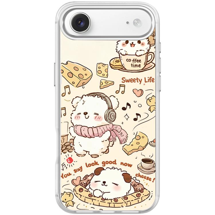 For iPhone Air Adorable Coffee Cat Pattern Magnetic Phone Case