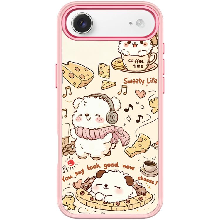 For iPhone Air Adorable Coffee Cat Pattern Magnetic Phone Case
