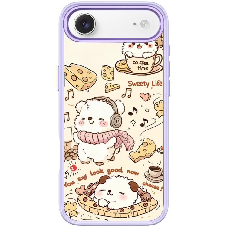For iPhone Air Adorable Coffee Cat Pattern Magnetic Phone Case