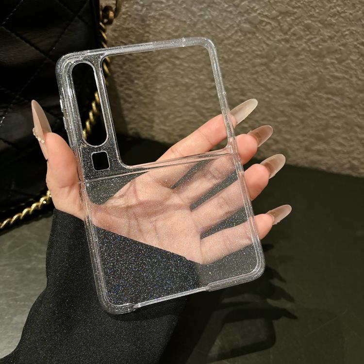 For Huawei Pura X Glitter Stardust Series PC Phone Case - Transparent