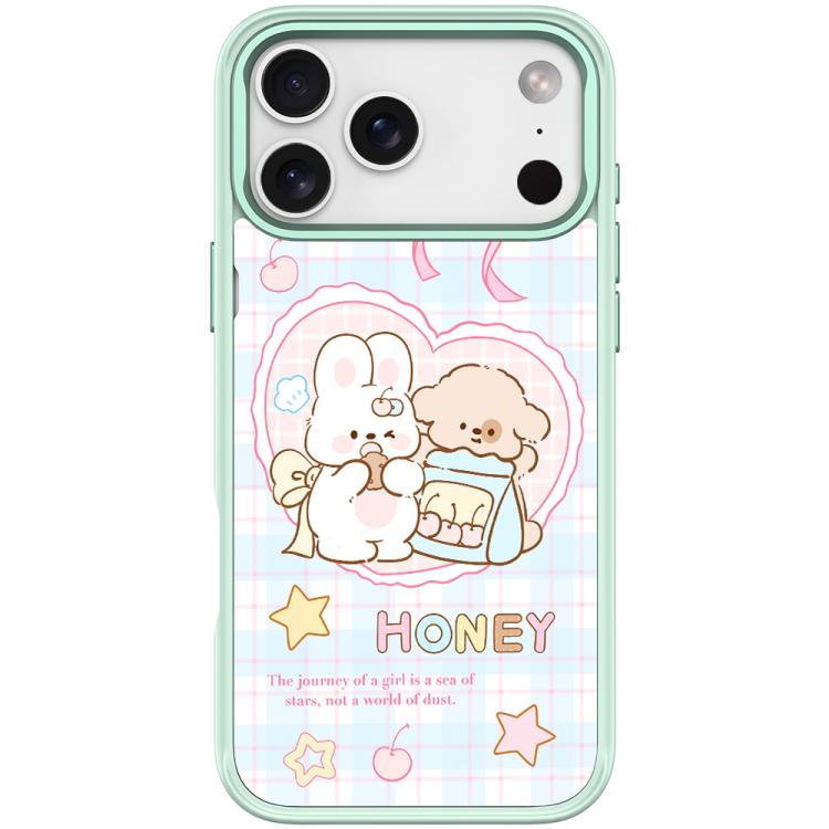For iPhone 17 Pro Max Adorable Love Rabbit Pattern Magnetic Phone Case