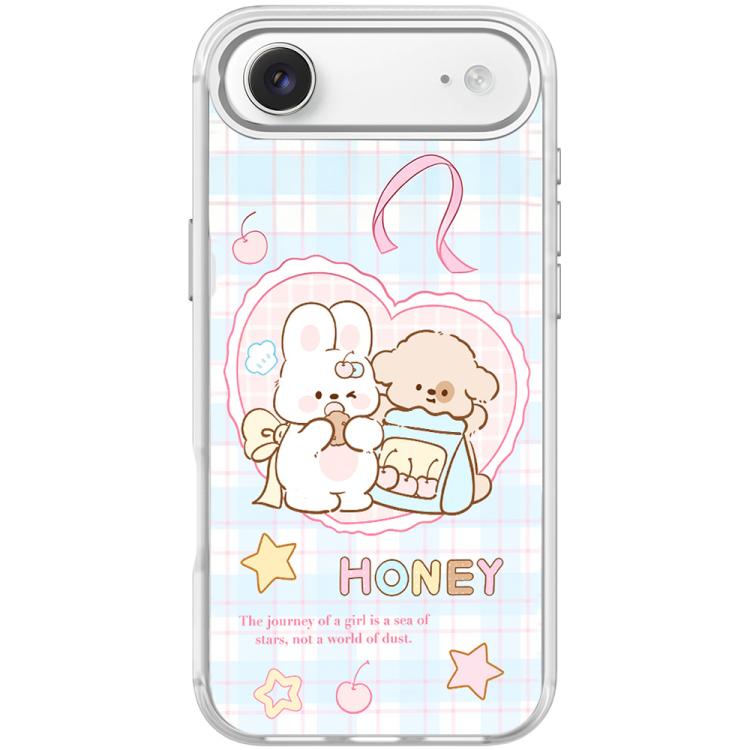 For iPhone Air Adorable Love Rabbit Pattern Magnetic Phone Case