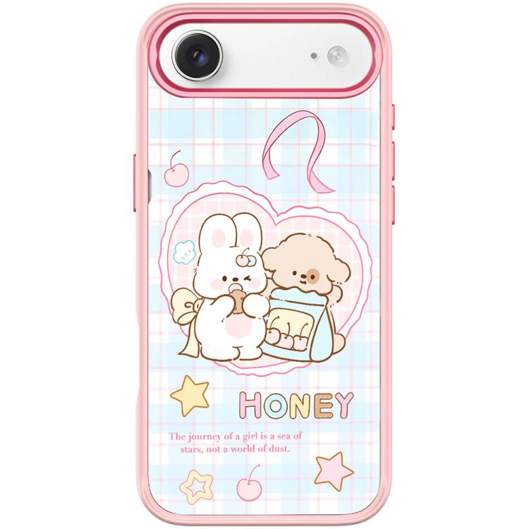 For iPhone Air Adorable Love Rabbit Pattern Magnetic Phone Case