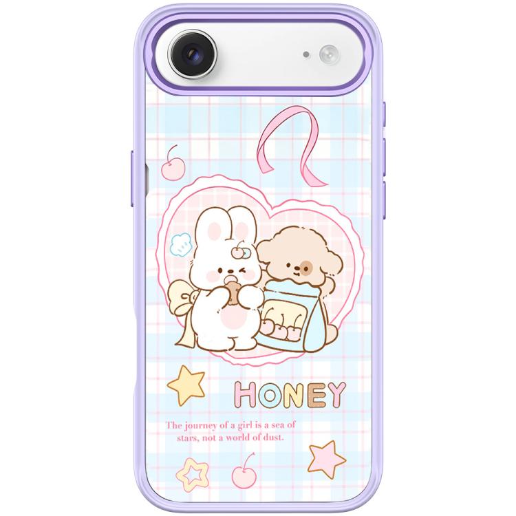 For iPhone Air Adorable Love Rabbit Pattern Magnetic Phone Case