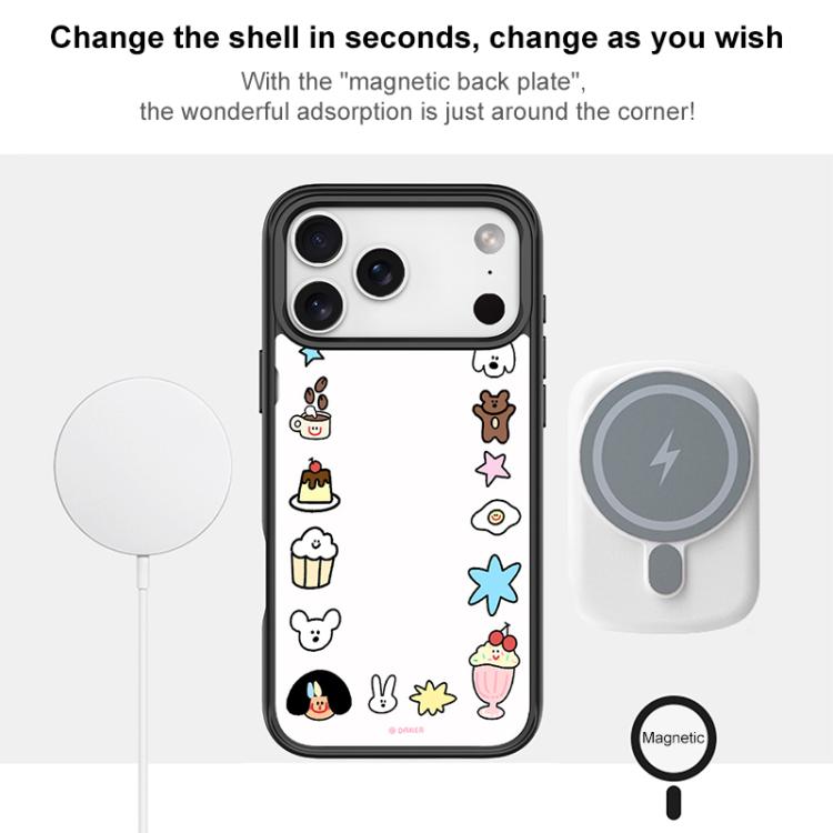 For iPhone 16 Pro Adorable Little Guy Pattern Magnetic Phone Case