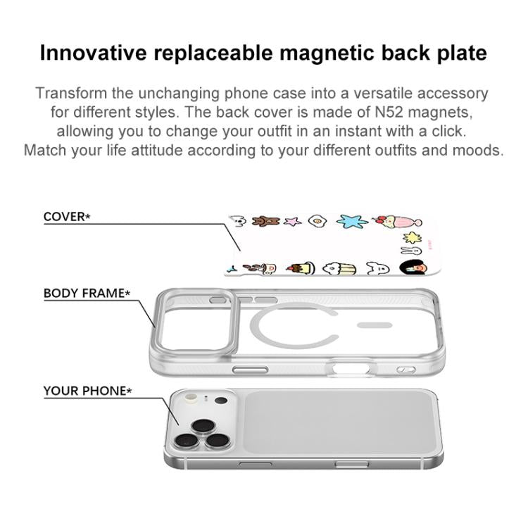 For iPhone 16 Pro Adorable Little Guy Pattern Magnetic Phone Case