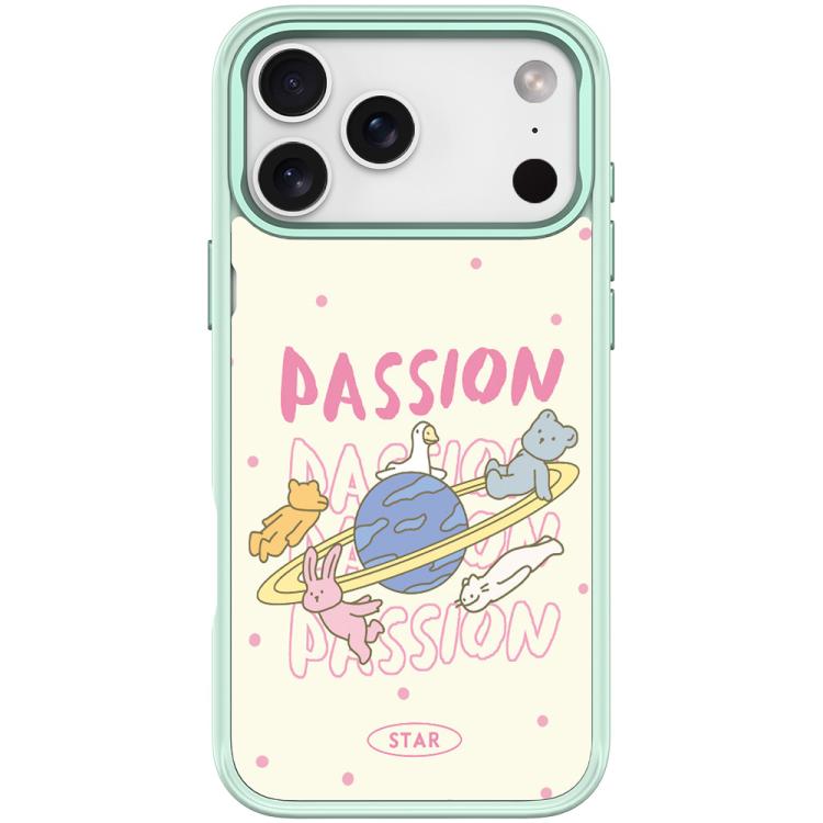 For iPhone 17 Pro Max White Planet Pattern Magnetic Phone Case