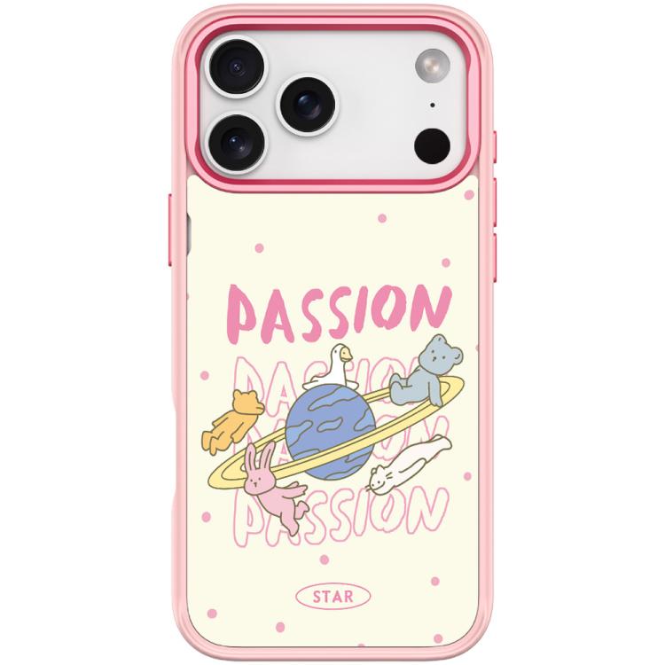 For iPhone 17 Pro White Planet Pattern Magnetic Phone Case