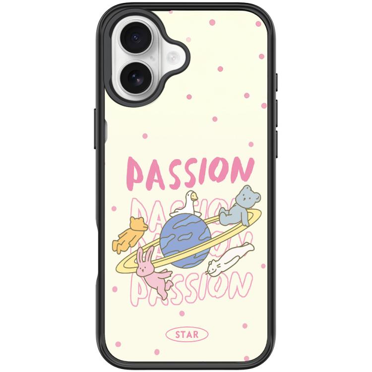 For iPhone 17 White Planet Pattern Magnetic Phone Case