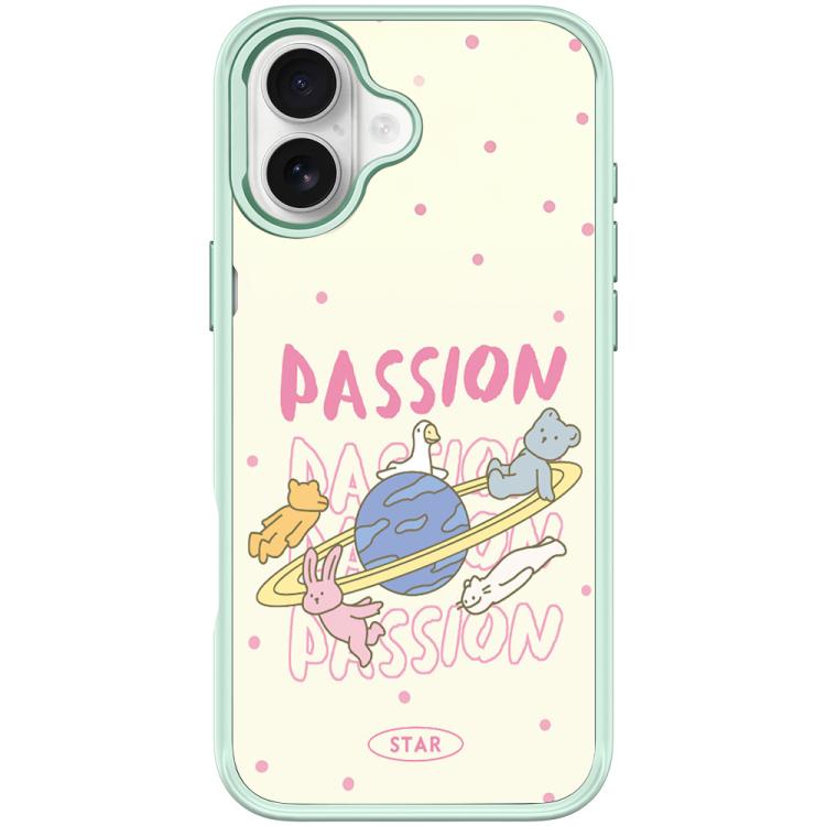 For iPhone 17 White Planet Pattern Magnetic Phone Case