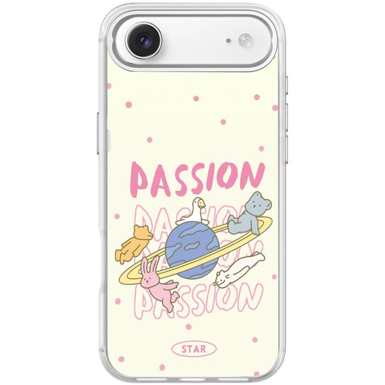 For iPhone Air White Planet Pattern Magnetic Phone Case