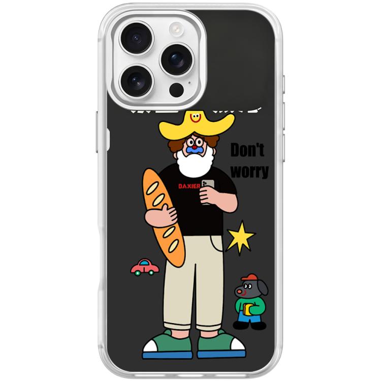For iPhone 16 Pro Not Anxiety Pattern Magnetic Phone Case
