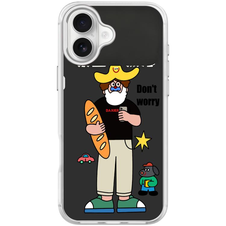 For iPhone 16 Plus Not Anxiety Pattern Magnetic Phone Case