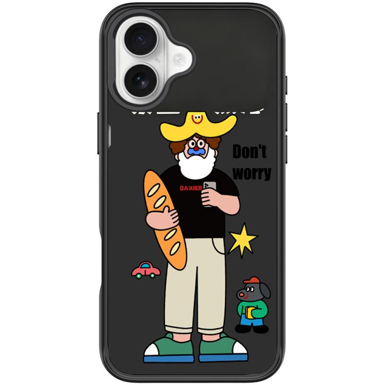 For iPhone 16 Not Anxiety Pattern Magnetic Phone Case