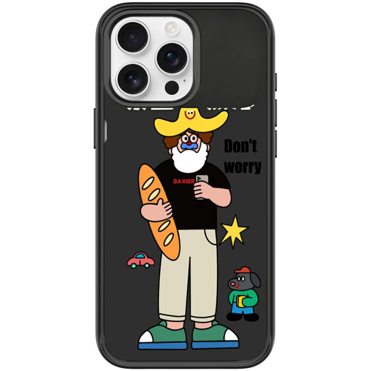 For iPhone 15 Pro Not Anxiety Pattern Magnetic Phone Case