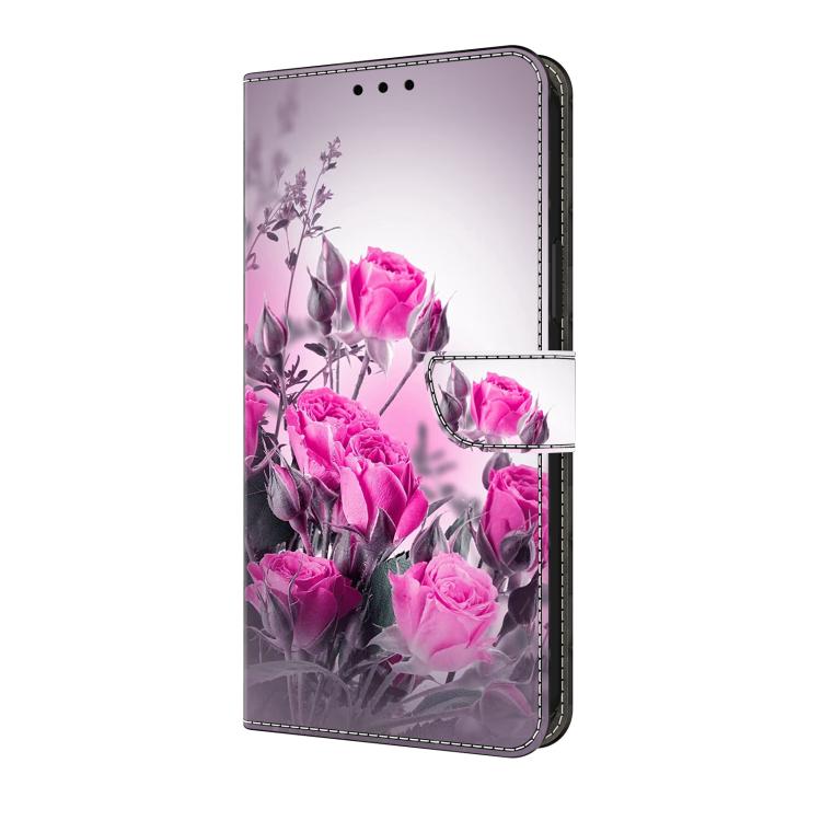 For iPhone 16 Pro Max Crystal-Like Painted Vegan Leather Phone Case