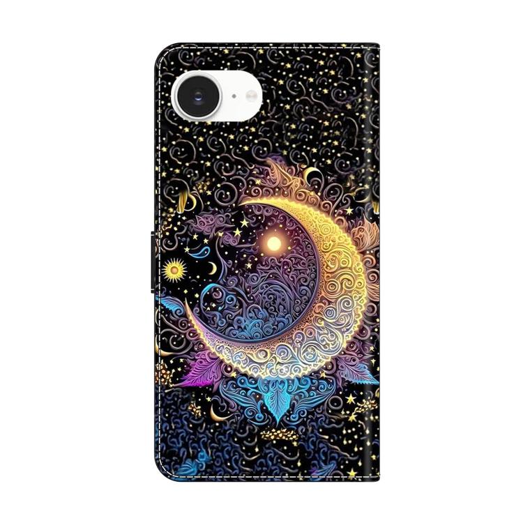 For iPhone 17e / 16e Crystal-Like Painted Vegan Leather Phone Case