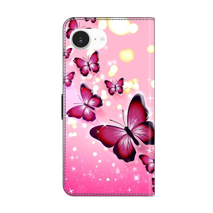 For iPhone 17e / 16e Crystal-Like Painted Vegan Leather Phone Case