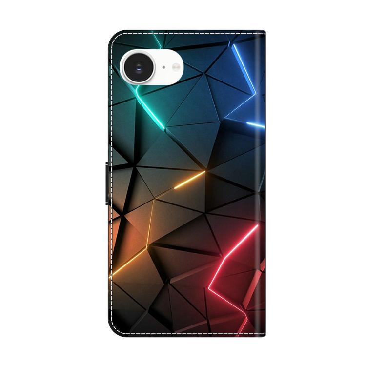 For iPhone 17e / 16e Crystal-Like Painted Vegan Leather Phone Case