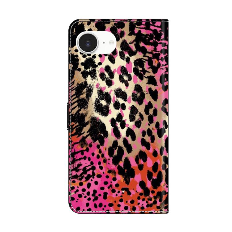For iPhone 17e / 16e Crystal-Like Painted Vegan Leather Phone Case