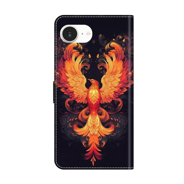 For iPhone 17e / 16e Crystal-Like Painted Vegan Leather Phone Case