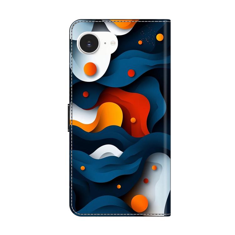 For iPhone 17e / 16e Crystal-Like Painted Vegan Leather Phone Case