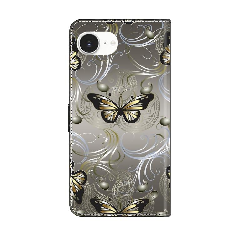 For iPhone 17e / 16e Crystal-Like Painted Vegan Leather Phone Case