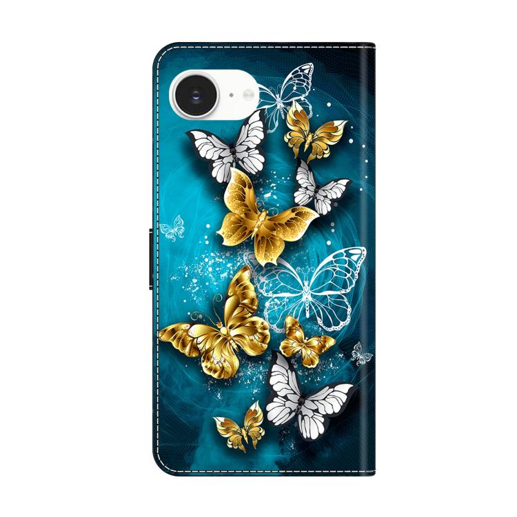 For iPhone 17e / 16e Crystal-Like Painted Vegan Leather Phone Case
