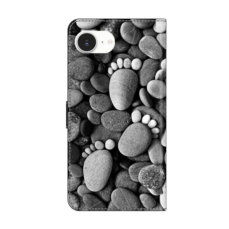 For iPhone 17e / 16e Crystal-Like Painted Vegan Leather Phone Case