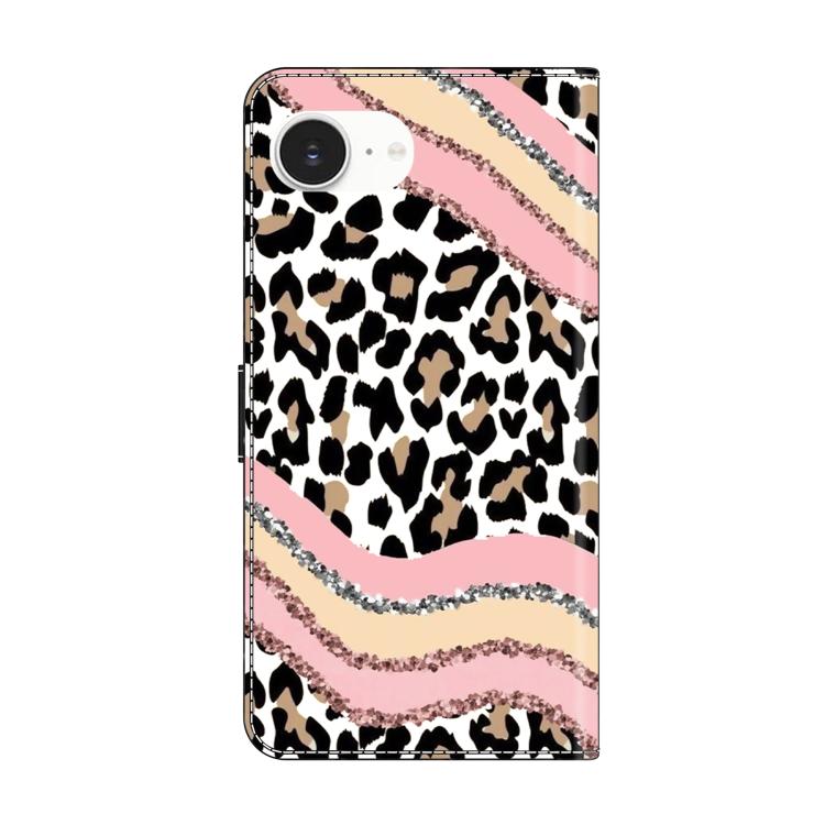 For iPhone 17e / 16e Crystal-Like Painted Vegan Leather Phone Case