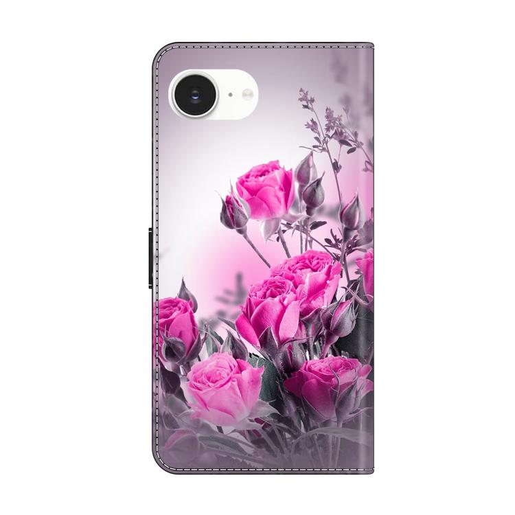 For iPhone 17e / 16e Crystal-Like Painted Vegan Leather Phone Case