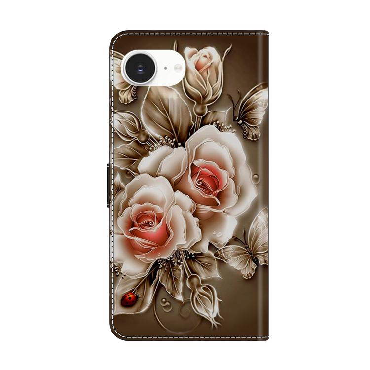 For iPhone 17e / 16e Crystal-Like Painted Vegan Leather Phone Case