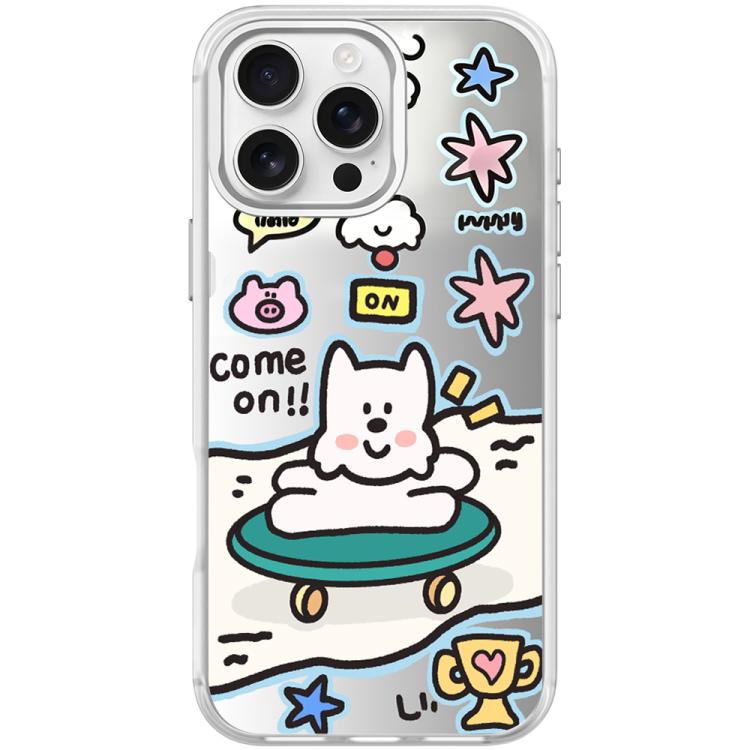 For iPhone 16 Pro Happy Weekend Pattern Magnetic Phone Case