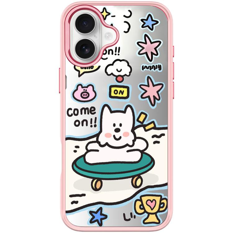 For iPhone 16 Happy Weekend Pattern Magnetic Phone Case
