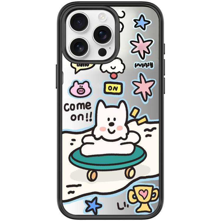 For iPhone 15 Pro Happy Weekend Pattern Magnetic Phone Case