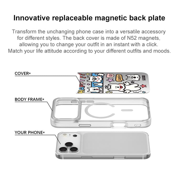 For iPhone 17 Pro Good Day Pattern Magnetic Phone Case
