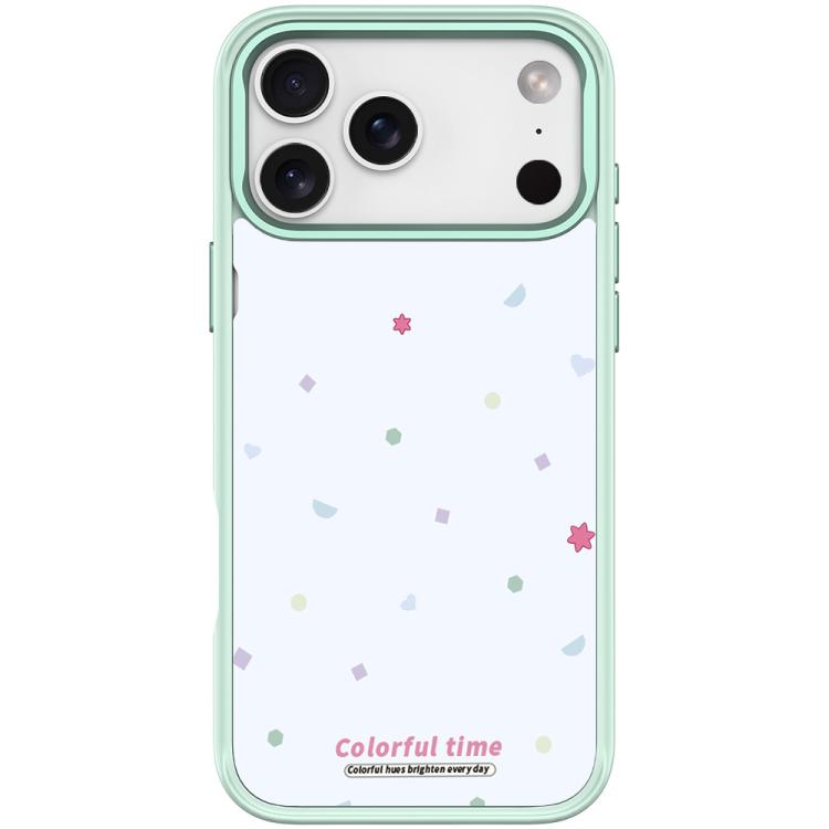 For iPhone 17 Pro Colorful Stars Pattern Magnetic Phone Case