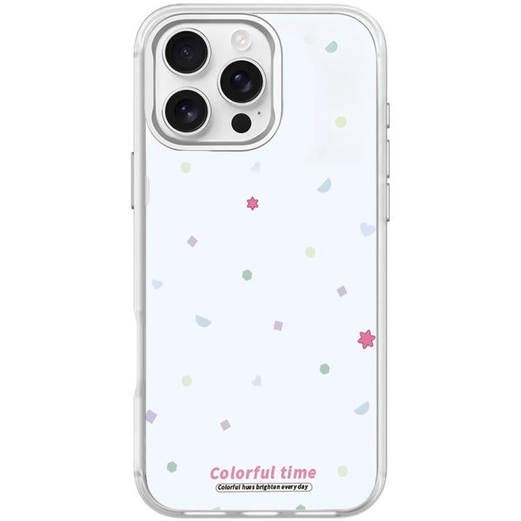For iPhone 16 Pro Max Colorful Stars Pattern Magnetic Phone Case