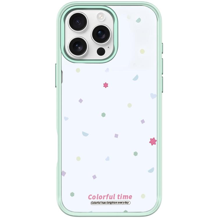 For iPhone 16 Pro Max Colorful Stars Pattern Magnetic Phone Case