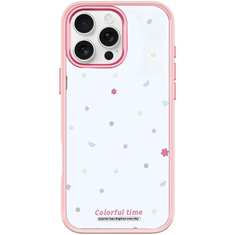 For iPhone 16 Pro Colorful Stars Pattern Magnetic Phone Case