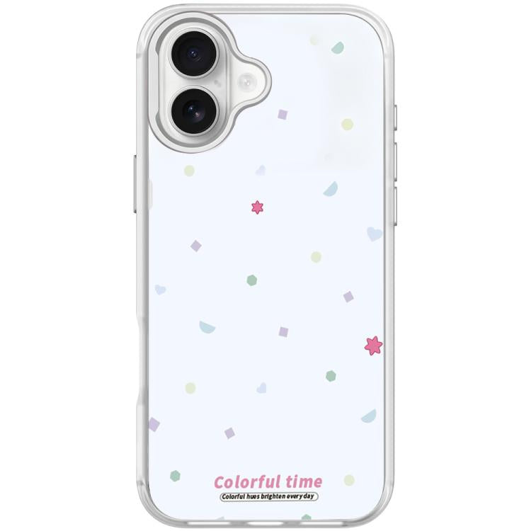 For iPhone 16 Plus Colorful Stars Pattern Magnetic Phone Case