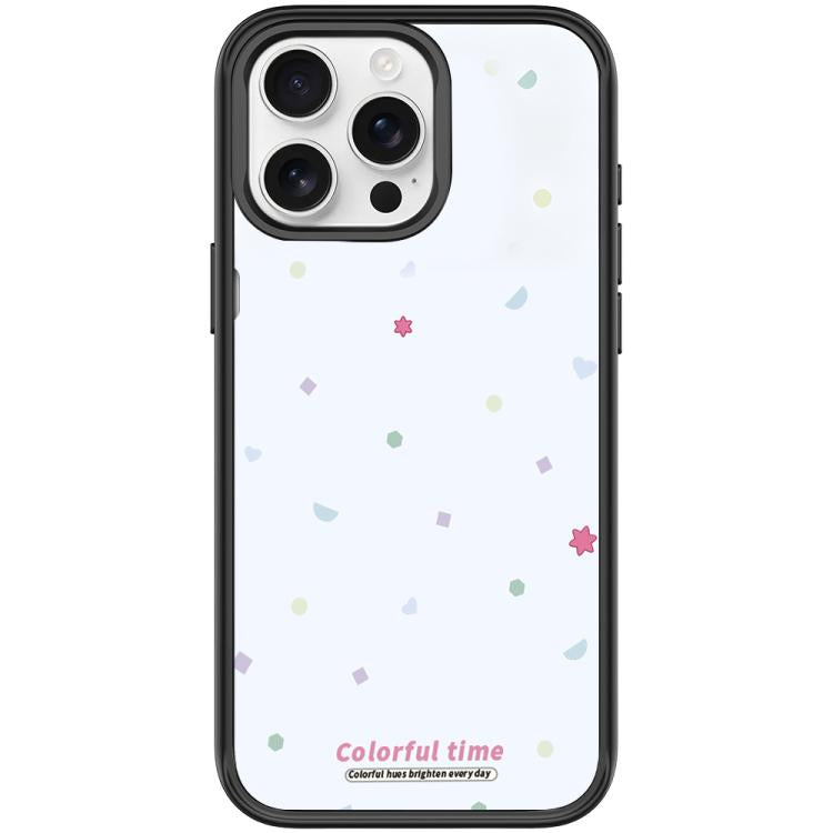 For iPhone 15 Pro Max Colorful Stars Pattern Magnetic Phone Case