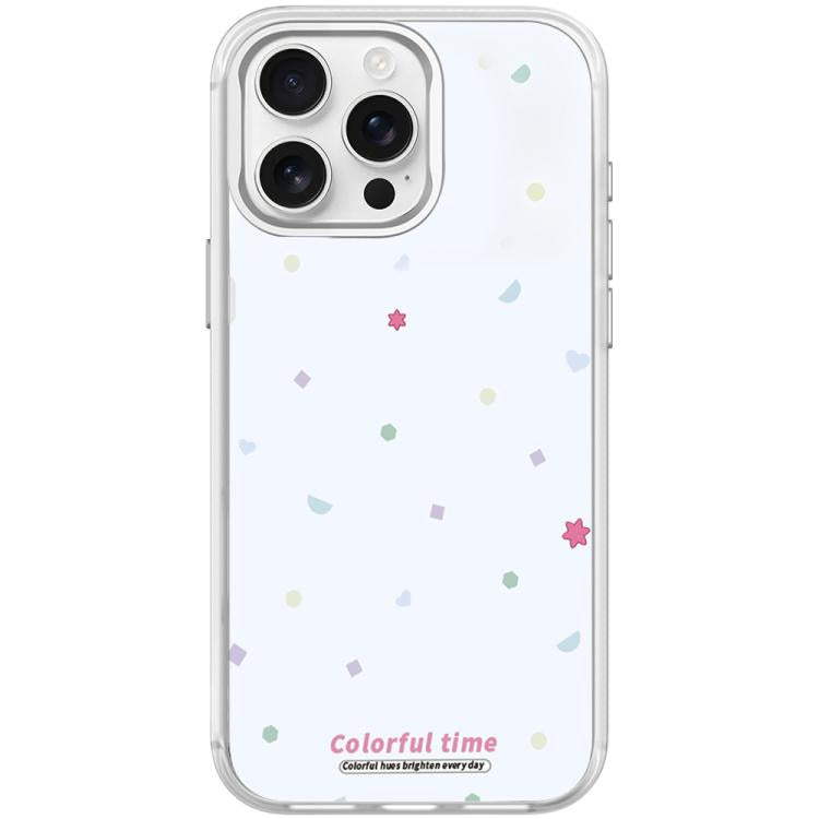 For iPhone 15 Pro Max Colorful Stars Pattern Magnetic Phone Case