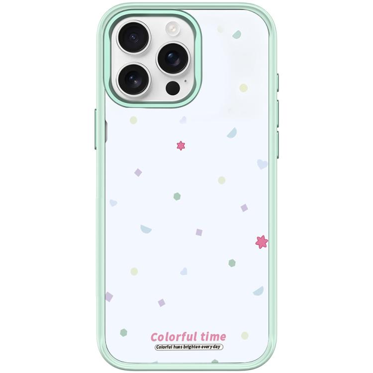For iPhone 15 Pro Max Colorful Stars Pattern Magnetic Phone Case