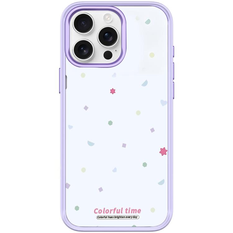 For iPhone 15 Pro Colorful Stars Pattern Magnetic Phone Case